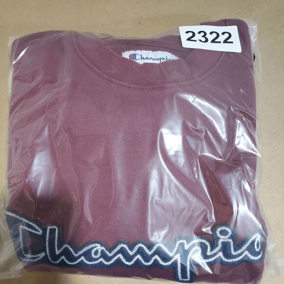 Champion Sweatshirt Mens Small Burgundy Fleece Lined Reverse Weave Crew Neck - Picture 9 of 9
